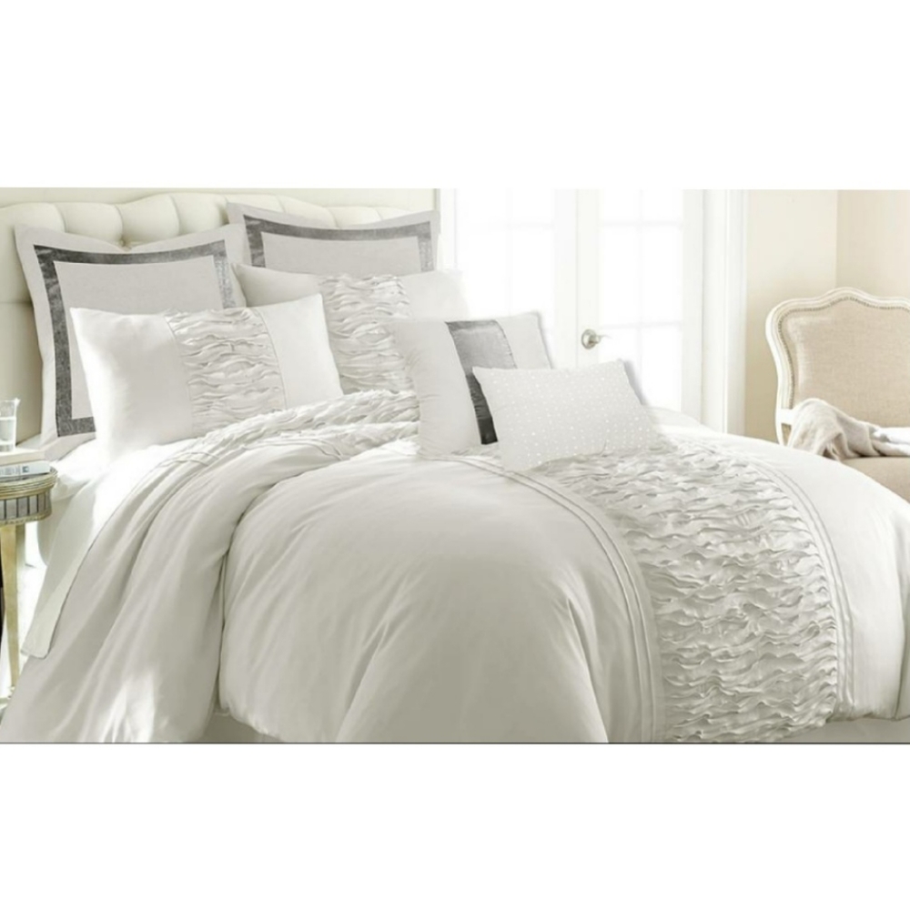 Marylin Home Collection 7PC Ruffle Embellished Overfilled Comforter Set - Picture 3 of 3